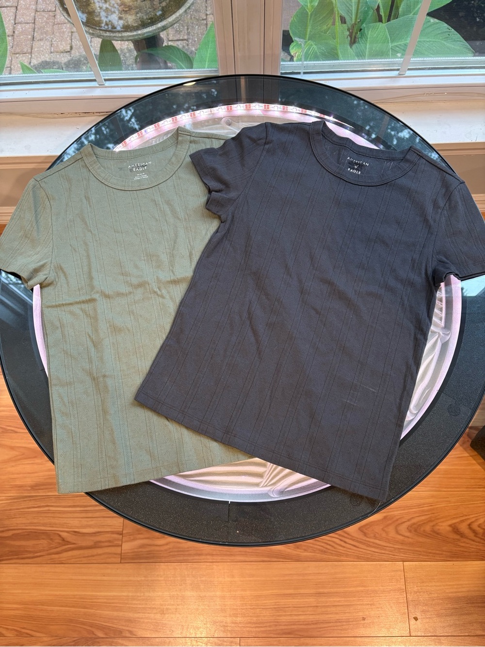 new American Eagle Short Sleeve Tees - Olive & Charcoal